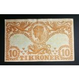Denmark 10 Kroner 1942 F+