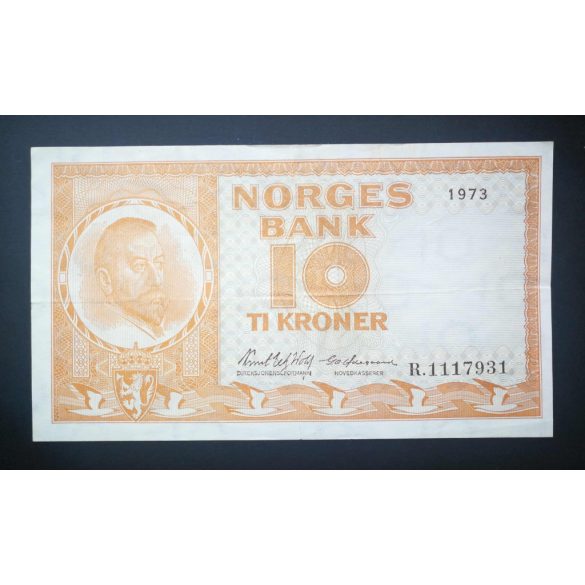 Norway 10 Kroner 1973 VF+