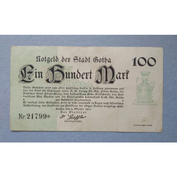 Germany Gotha 100 Mark 1922 VF