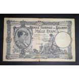 Belgium 1000 Francs 1927 VG+