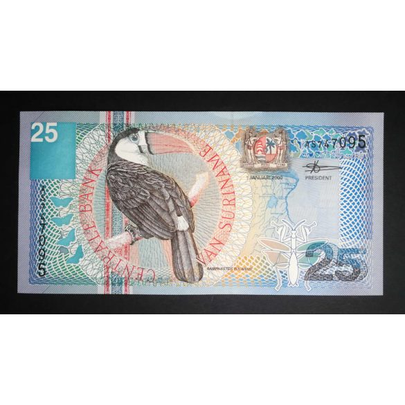 Suriname 25 Gulden 2000 aUNC+