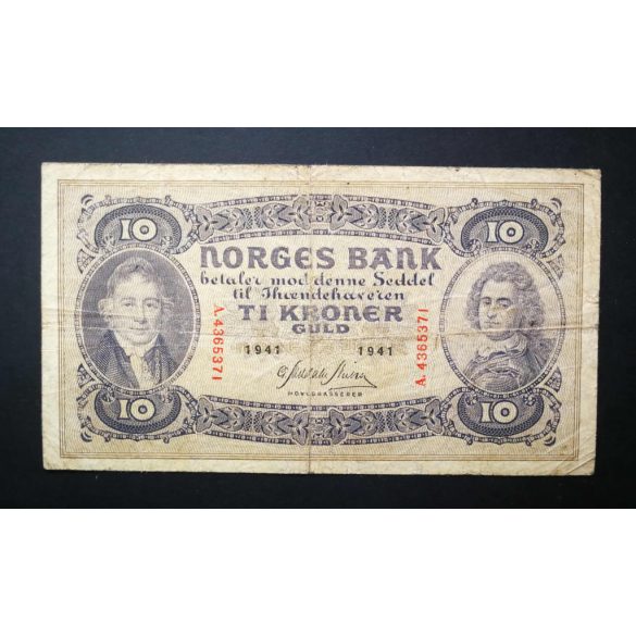 Norvégia 10 Kroner 1941 F