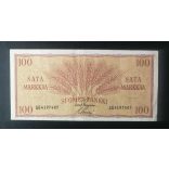 Finland 100 Markkaa 1957 VF