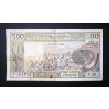 West African States Togo 500 Francs 1989 F