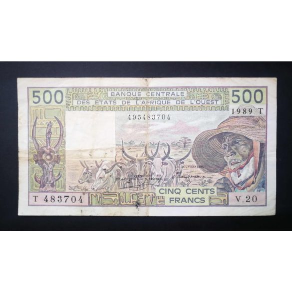 West African States Togo 500 Francs 1989 F