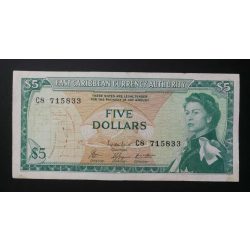 Kelet-karibi Államok 5 Dollars 1965 F+