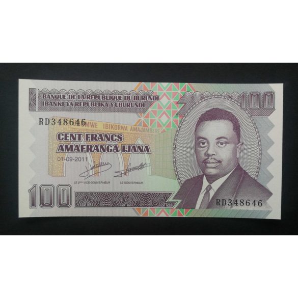 Burundi 100 Francs 2011 Unc 