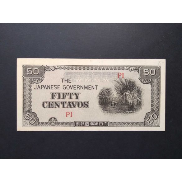 Philippines Japanese Occupation 50 Centavos 1942 XF+