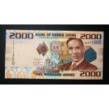 Sierra Leone 2000 Leones 2021 UNC 