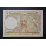 French West Africa 5 Francs 1943 Unc-