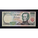 Venezuela 2000 Bolivares 1998 UNC-