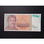 Yugoslavia 5000000 Dinara 1993 Unc-