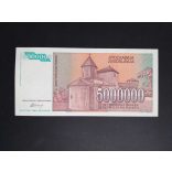 Yugoslavia 5000000 Dinara 1993 Unc-
