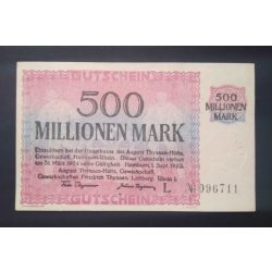 Germany Hamborn 500 Million Mark 1923 XF