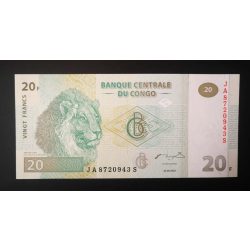 Kongó 20 Francs 2003 Unc 