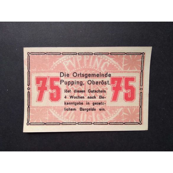 Austria 75 Heller 1920 Unc Pupping