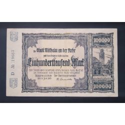 Németország Mülheim 100000 Mark 1923 VF+