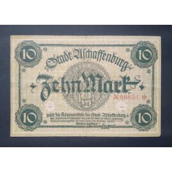   Németország Aschaffenburg 10 Mark 1918 VF szárazbélyegzővel