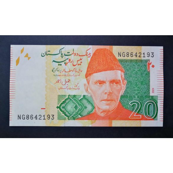 Pakisztán 20 Rupees 2024 Unc