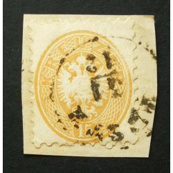   Magyarország 1863/64 Könyvnyomat 15 Kr. PESTH kivágáson H