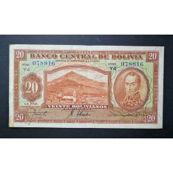 Bolivia 20 Bolivianos 1928 VF