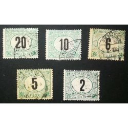 Hungary 1905 Green PORTO 5 pcs perf B11: 1/2 used