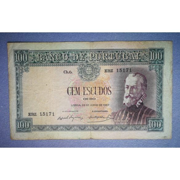Portugália 100 Escudos 1957 F