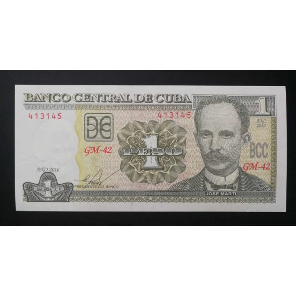 Cuba 1 Peso 2016 AUNC