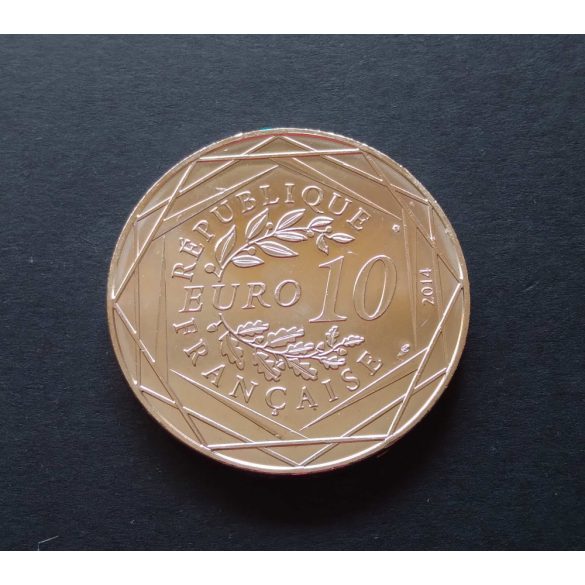 France 10 Euro 2014 Liberty commemorative coin in decorative packaging