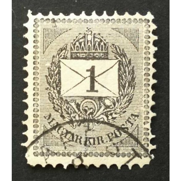 Hungary 1888 Letter, black cipher 1 Kr. perf 11 1/2 (Bud)apest used