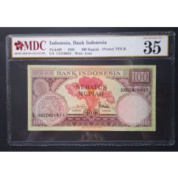  Indonézia 100 Rupiah 1959 aXF - MDC által minősített bankjegy 