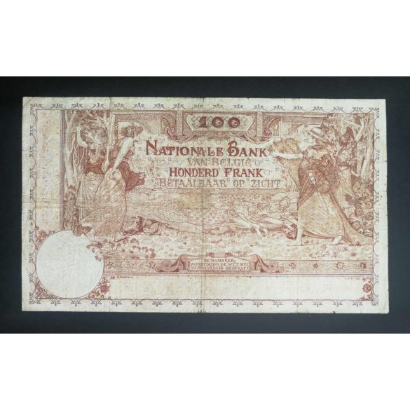 Belgium 100 Francs 1920 F