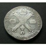 Ausztria Osztrák-Németalföld I. Ferenc 1 Korona Tallér E 1797 29,4 g ezüst