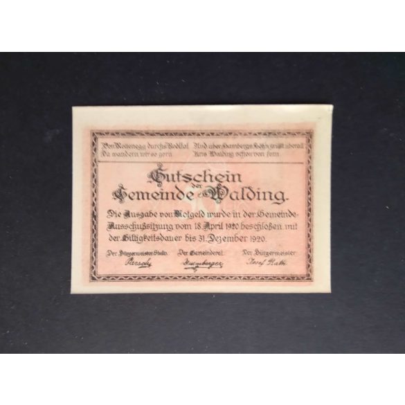 Austria 50 Heller 1920 Unc- Walding