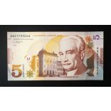 Georgia 5 Lari 2017 Unc 