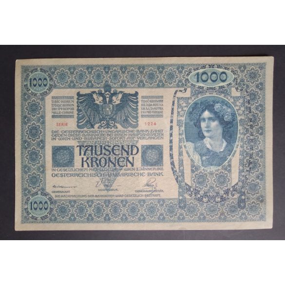 Austria-Hungary 1000 Koruna 1902 XF+