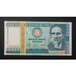 Peru 10000 Intis 1988 Unc 