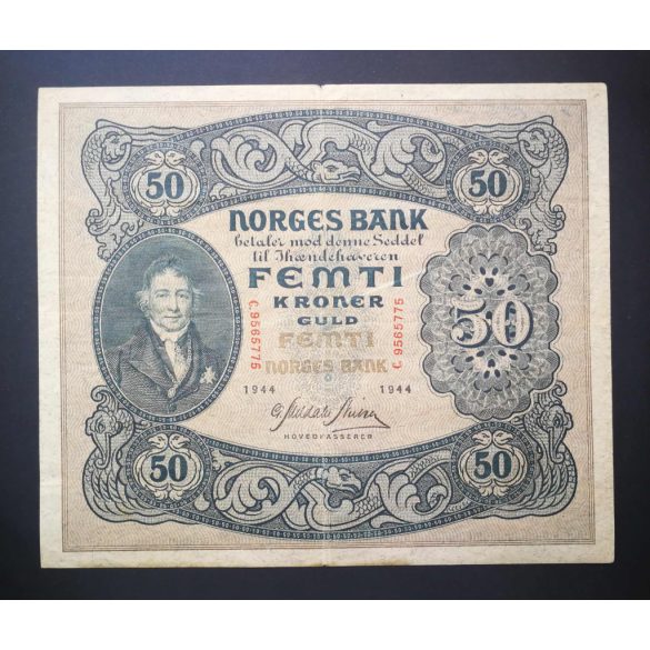 Norvégia 50 Kroner 1944 VF