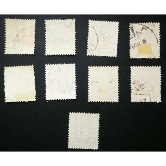 Hungary 1898 Letter, black cipher 9 pcs. perf. 12 : 11 3/4 used