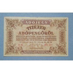 Magyarország Adójegy 10000 Adópengőről 1946 F+
