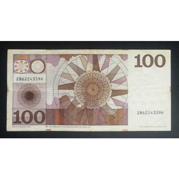 Netherlands 100 Gulden 1970 F
