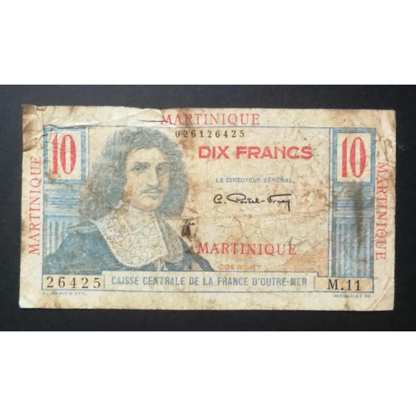 Martinique 10 Francs 1947 VG