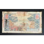 Martinique 10 Francs 1947 VG