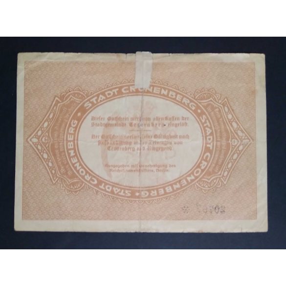 Germany 50000 Mark Cronenberg 1923 VG+