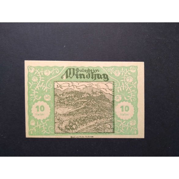 Ausztria 10 Heller 1920 Unc Windhag 