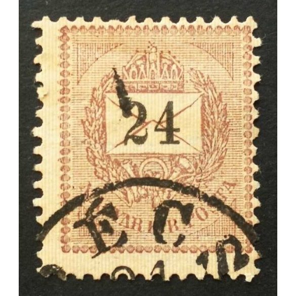 Hungary 1889 Letter, black cipher 24 kr. perf. 12:11 1/2 (P)écs  used