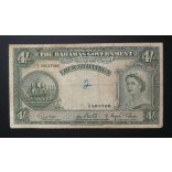 Bahamas 4 Shillings 1953/63 F