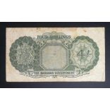 Bahamas 4 Shillings 1953/63 F