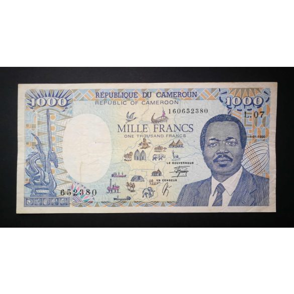 Cameroon 1000 Francs 1990 F