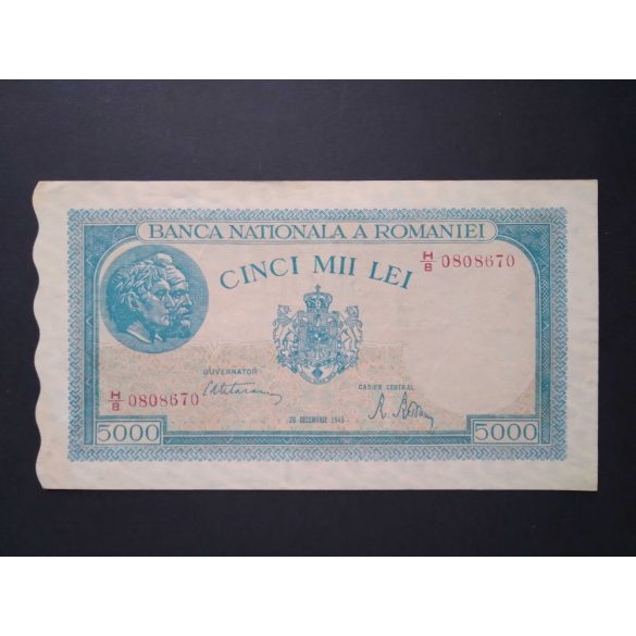 Romania 5000 Lei 1945 XF